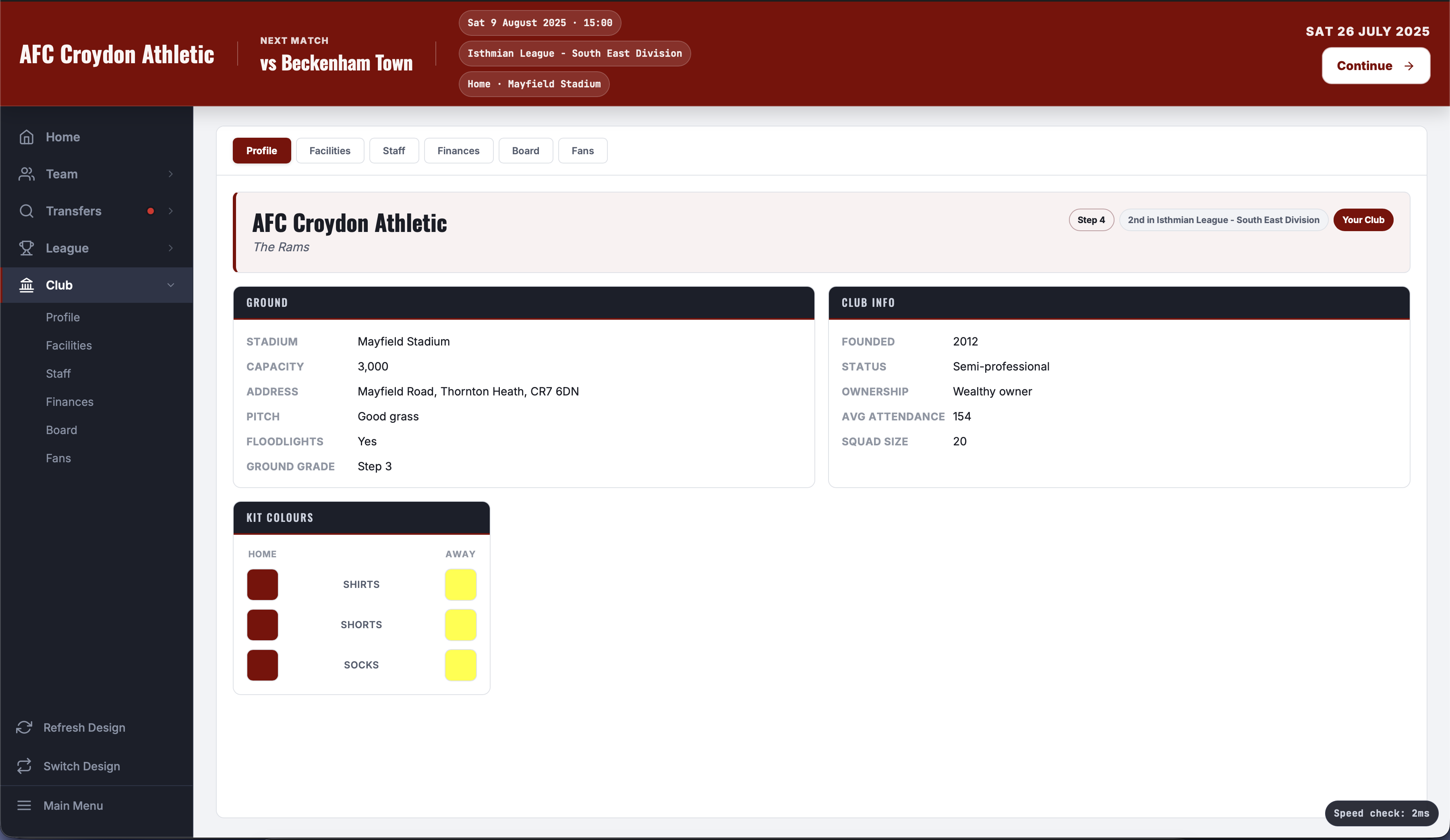 Club profile — AFC Croydon Athletic